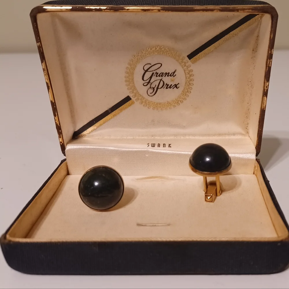 Vintage Swank Grand Prix Cufflinks in original box. - Picture 4 of 4
